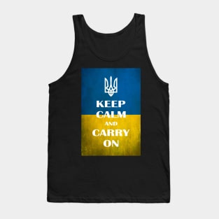 Keep calm and carry on Ukraine Tank Top